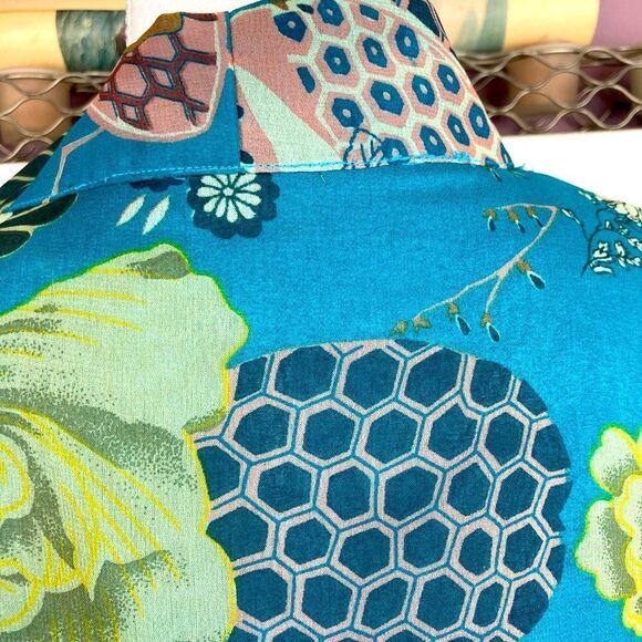 Original Anthony VTG Asian floral print and butterfly sleeved open kimono lined - Picture 9 of 12